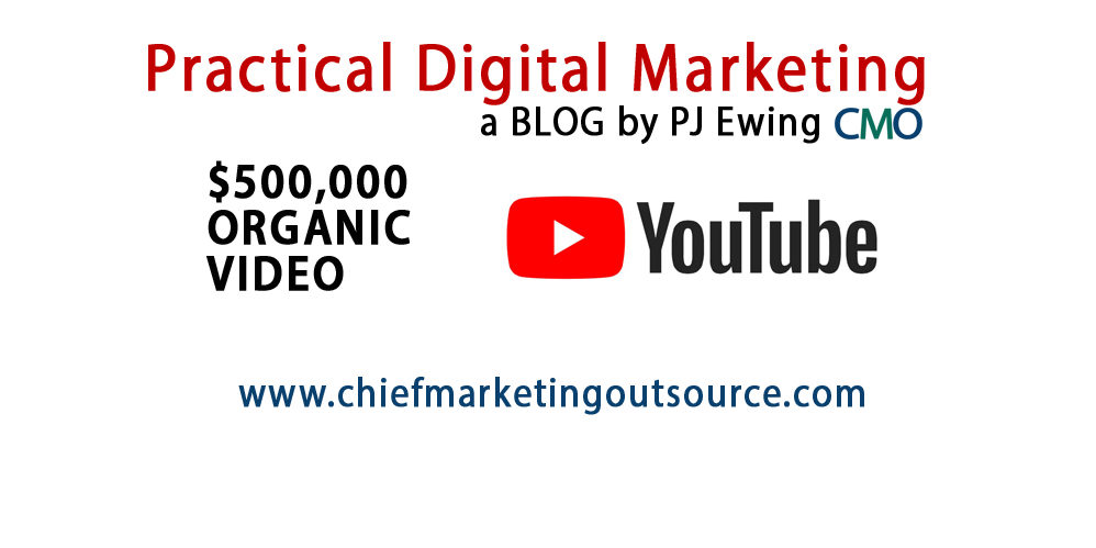 CMO-BLOG-$500,000 ORGANIC YOUTUBE VIDEO CMO-BLOG-$500,000 ORGANIC YOUTUBE VIDEO