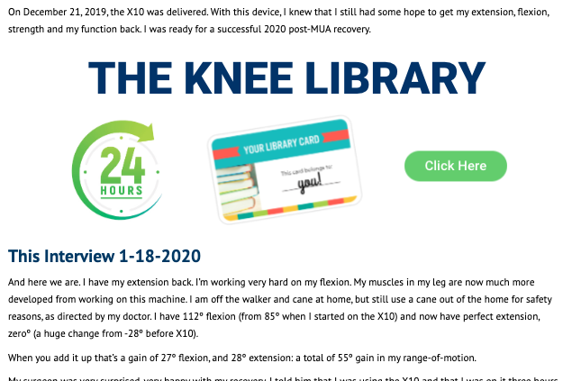 Website Slider - The KNEE LIBRARY